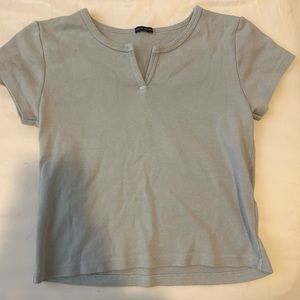 Brandy Melville blue notch top